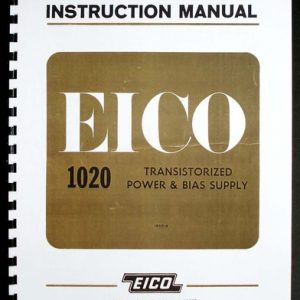 EICO 625 Complete Tube Tester Manual with 1978 Tube Test Data 