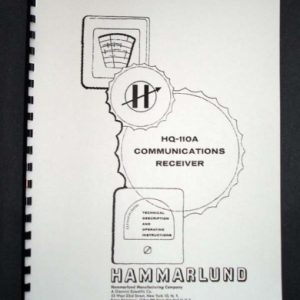 HAMMARLUND HQ145A HQ-145A Receiver Manual 