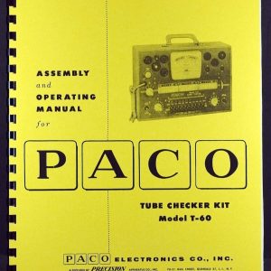 Paco T65 T-65 Transistor Tester Kit Manual 