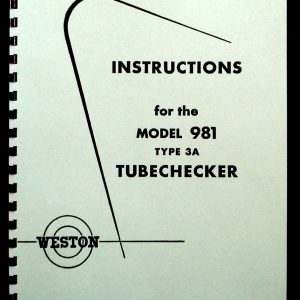 Weston 779 type 5A Analyzer Manual 