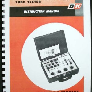 B&K 801 Capacity Analyzer Manual 