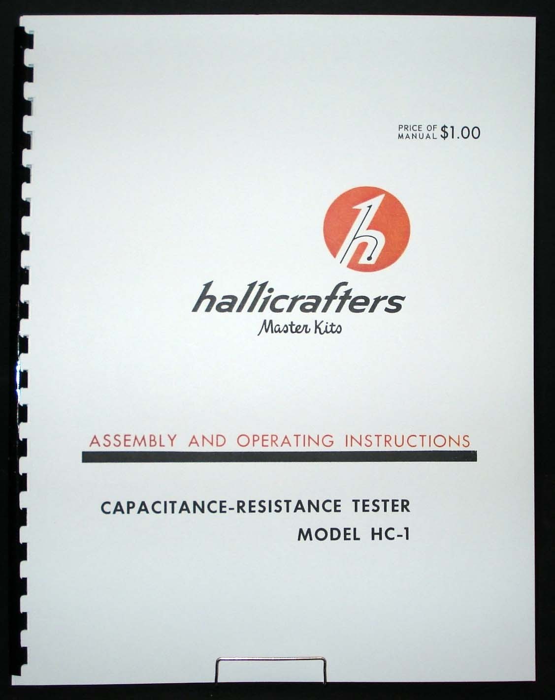 Hallicrafters HC-1 Capacitance-Resistance Tester Assembly Operating