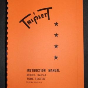 Triplett Model 3432 Signal Generator Manual 