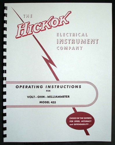 Hickok 215 VOM  Volt Ohmmeter Operators Manual 