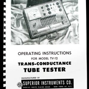 Superior Model 70 Utility Tester Manual 